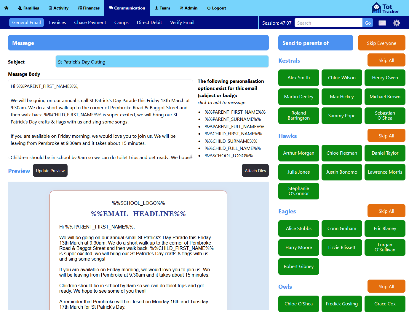 Parent Communications